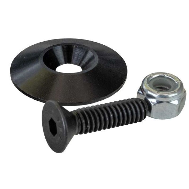 Moroso 1.25in Taper Washer - Black Anodized (10 Pack w/Hardware) Hardware - Singles Moroso