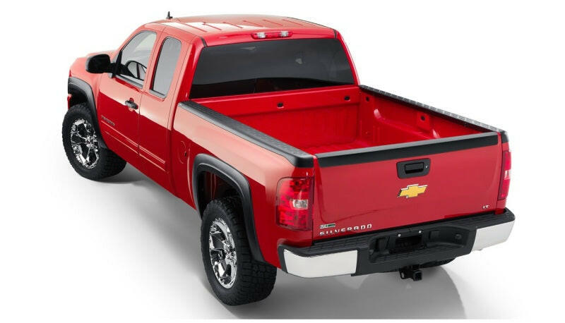 Bushwacker 07-13 Chevy Silverado 1500 Fleetside Bed Rail Caps 97.6in Bed - Black Bed Caps Bushwacker