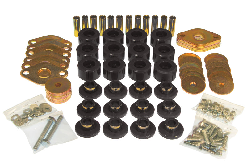 Prothane 07-11 Jeep Wrangler JK 4DR Body Mount Kit - Black Bushing Kits Prothane