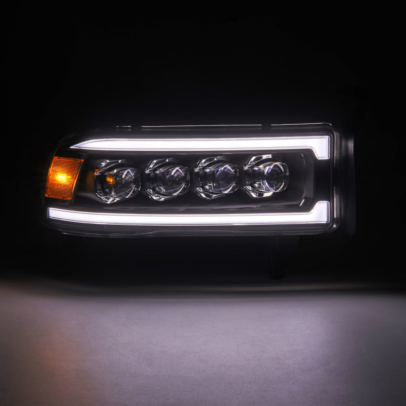 AlphaRex 94-01 RAM 1500 NOVA LED Proj Headlights Blk w/Activ Light/Seq Signal/SB DRL Headlights AlphaRex