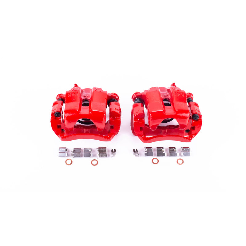 Power Stop 96-98 Suzuki Sidekick Front Red Calipers w/Brackets - Pair Brake Calipers - Perf PowerStop