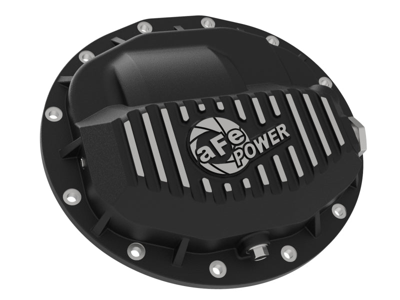 aFe Power Pro Series Rear Differential Cover Black w/ Machined Fins 13-18 RAM Diesel Trucks L6-6.7L Diff Covers aFe