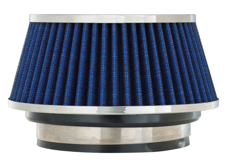 Spectre Adjustable Conical Air Filter 2-1/2in. Tall (Fits 3in. / 3-1/2in. / 4in. Tubes) - Blue Air Filters - Universal Fit Spectre