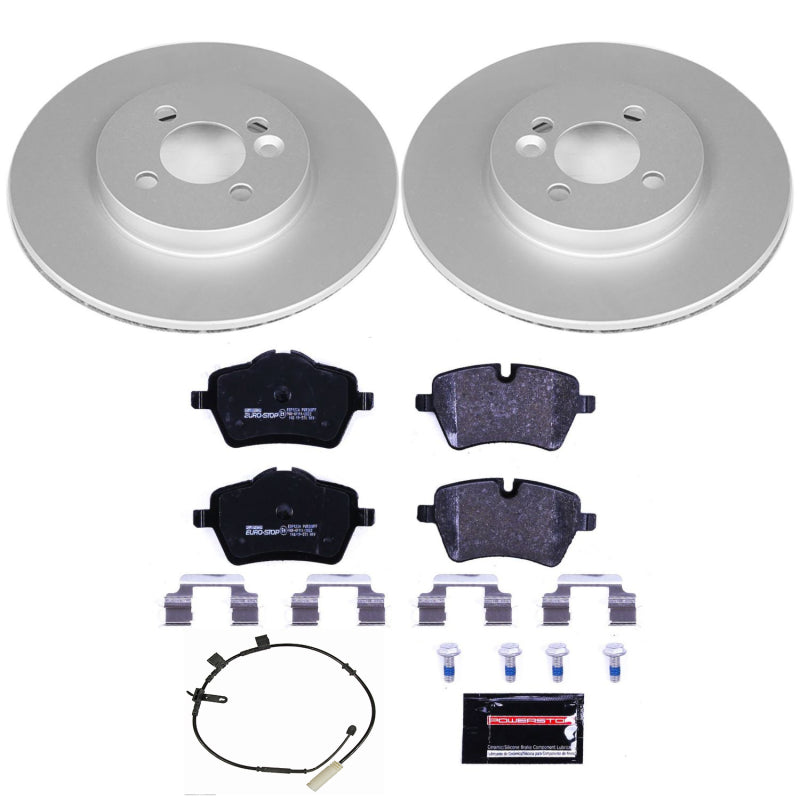 Power Stop 11-16 Mini Cooper Front Euro-Stop Brake Kit Brake Kits - OE PowerStop