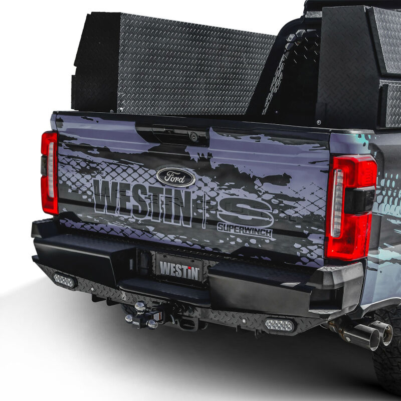 Westin 23-25 Ford F-250/350/450/550/600 HDX Bandit Rear Bumper - Black Bumpers - Steel Westin