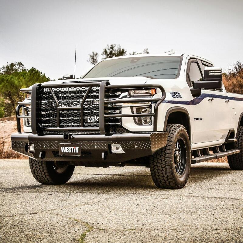 Westin 20-21 Chevrolet 2500/3500 HDX Bandit Front Bumper - Black Bumpers - Steel Westin