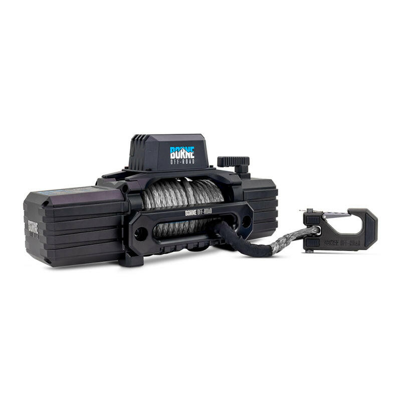 Borne Off-Road 12K Winch - Grey Synthetic Rope Winches Borne Off-Road