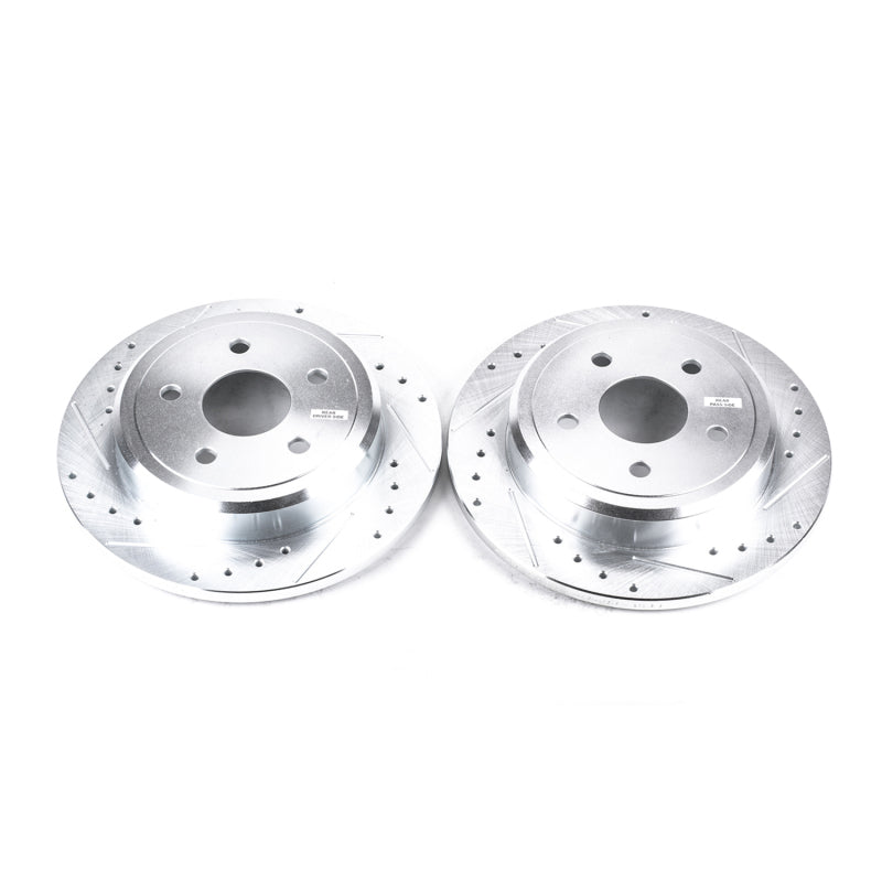 Power Stop 06-10 Jeep Commander Rear Evolution Drilled & Slotted Rotors - Pair Brake Rotors - Slot & Drilled PowerStop