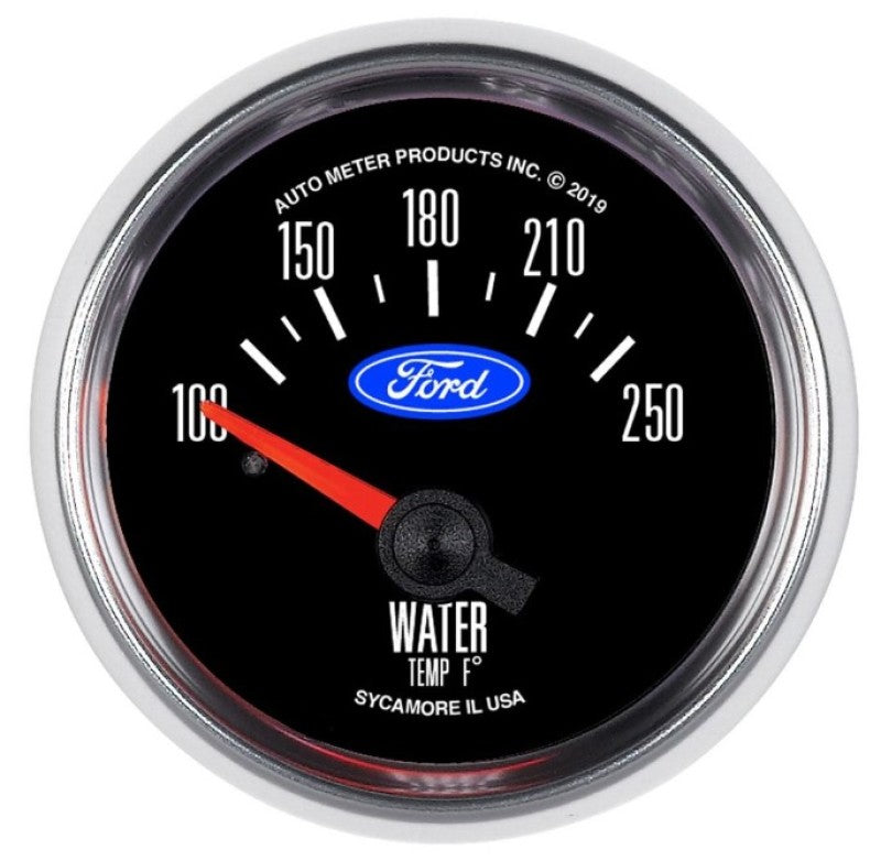 Autometer Ford 2-1/16in. 100F-250F Electric Water Temp Gauge Gauges AutoMeter