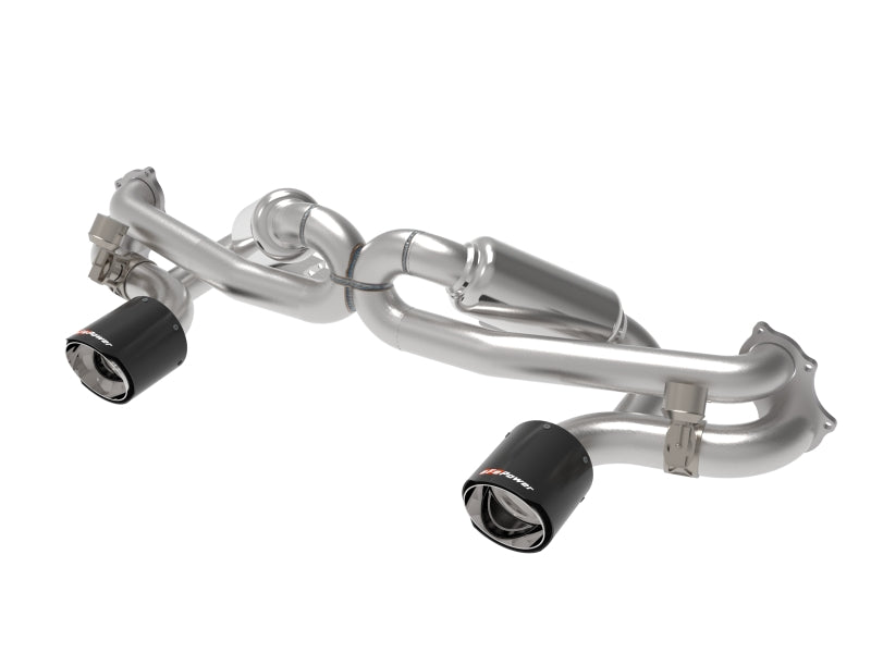 aFe MACHForce XP 2.25in-2.5in 304SS Exhaust Cat-Back 20-22 Porsche Cayman GT4 (718) - Carbon Tips Catback aFe