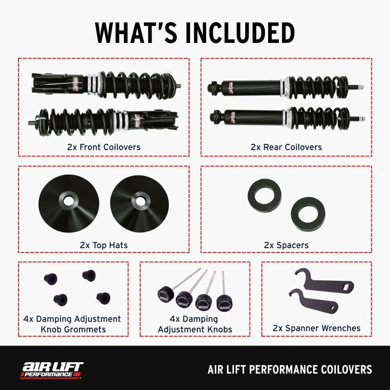 Air Lift Performance 85-98 VW GTI / 85-98 VW Jetta Coilover Kit Coilovers Air Lift