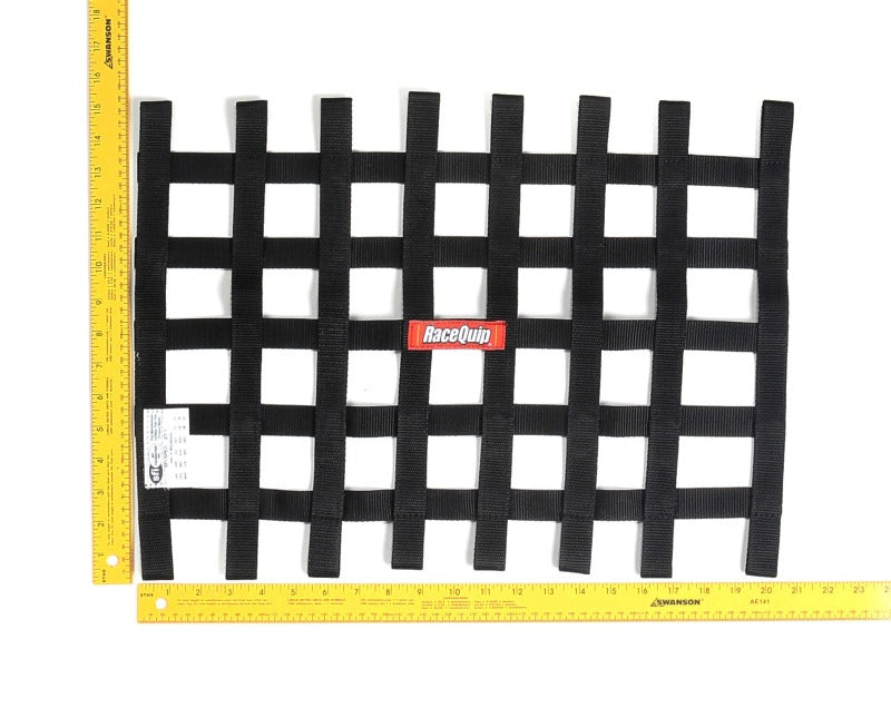 RaceQuip Black 15 X 21 SFI Ribbon Net Window Nets Racequip