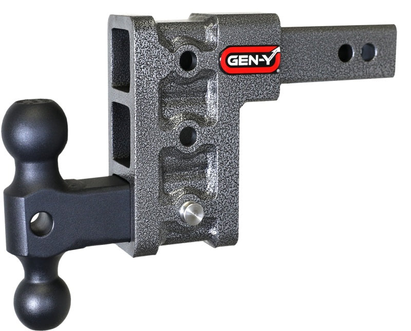 Gen-Y Mega Duty 2in Shank 5in Drop 1.5K TW 10K Hitch w/GH-031 Dual-Ball Hitch Receivers GEN-Y Hitch
