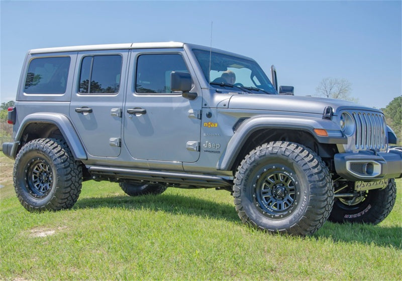 N-Fab RKR Rails 2019 Jeep Wrangler JT 4DR Truck Full Length - Tex. Black - 1.75in Body Armor & Rock Rails N-Fab