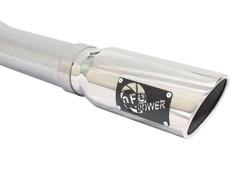 aFe MACHForce XP Exhaust 3in-3.5in SS Single Side Ext CB w/ Polished Tips 15 Ford F150 V8 5.0L CC/SB Catback aFe