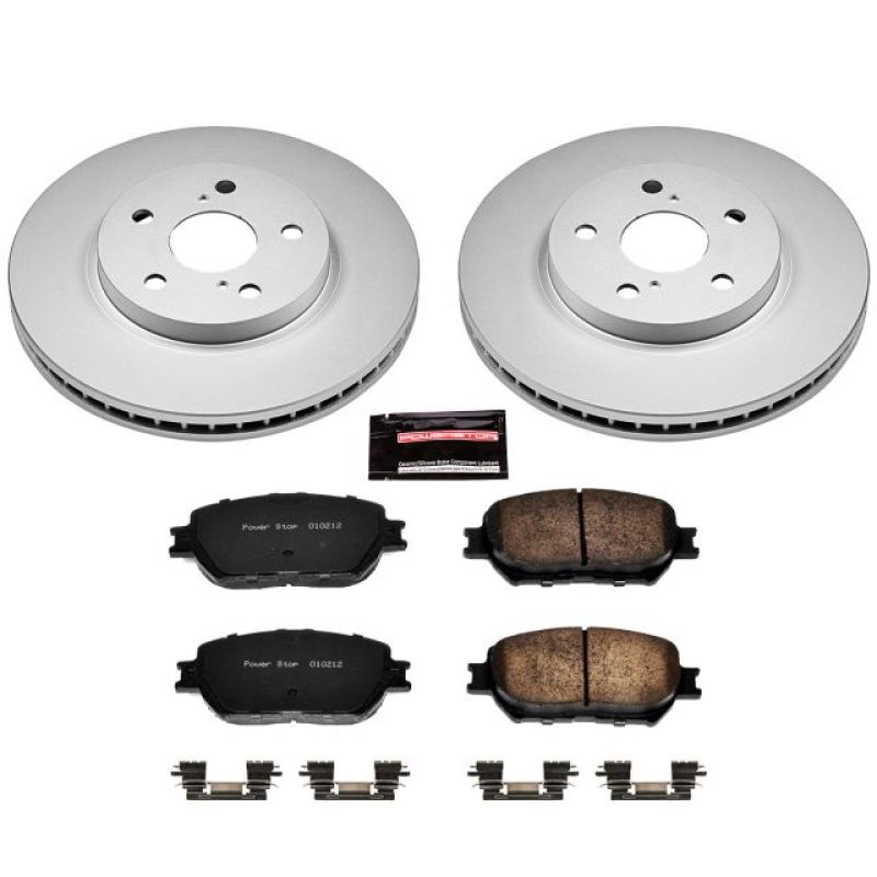 Power Stop 2002 Toyota Camry Front Z17 Evolution Geomet Coated Brake Kit Brake Kits - Performance Blank PowerStop