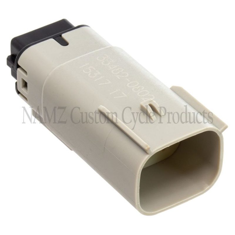 NAMZ 07-23 XL/FX Left Handlebar Ctrl Molex MX-150 8-Position Male Connector - Gray (HD 72447-07GY) Wiring Connectors NAMZ