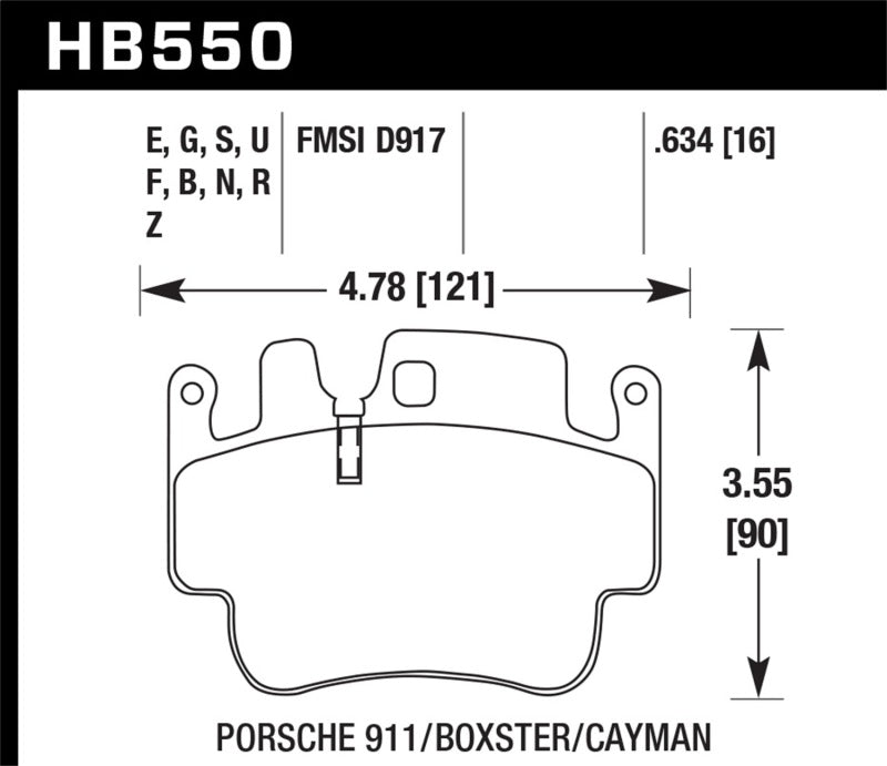 Hawk Porsche HPS Street Front Brake Pads Brake Pads - Performance Hawk Performance