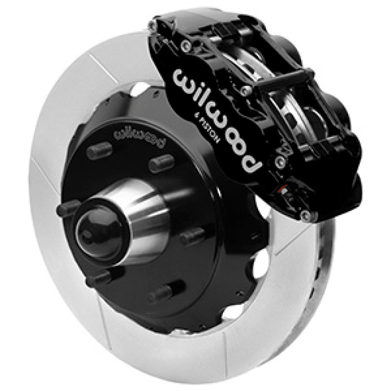 Wilwood 63-87 C10 CPP Spindle FNSL6R Front BBK 13in Slotted 6x5.5 BC - Black Big Brake Kits Wilwood