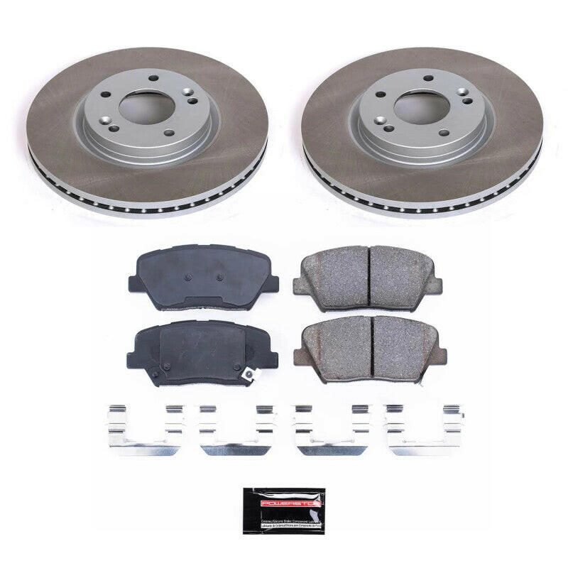 Power Stop 11-13 Kia Sorento Front Semi-Coated Rotor Kit Brake Kits - Performance Blank PowerStop