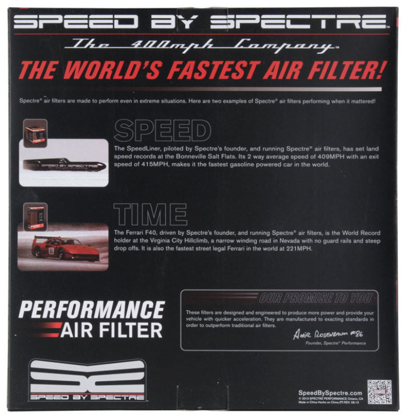 Spectre 1985 Cadillac Seville 5.7L V8 DSL Air Filter 14in. X 3in. - Red Air Filters - Direct Fit Spectre
