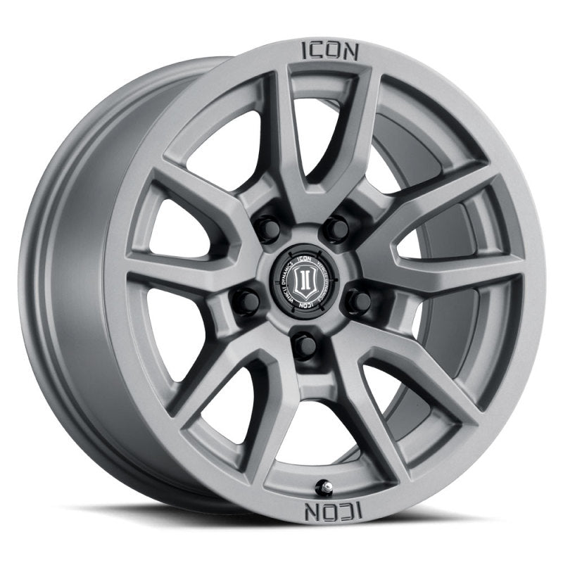 ICON Vector 5 17x8.5 5x5 -6mm Offset 4.5in BS 71.5mm Bore Titanium Wheel Wheels - Cast ICON