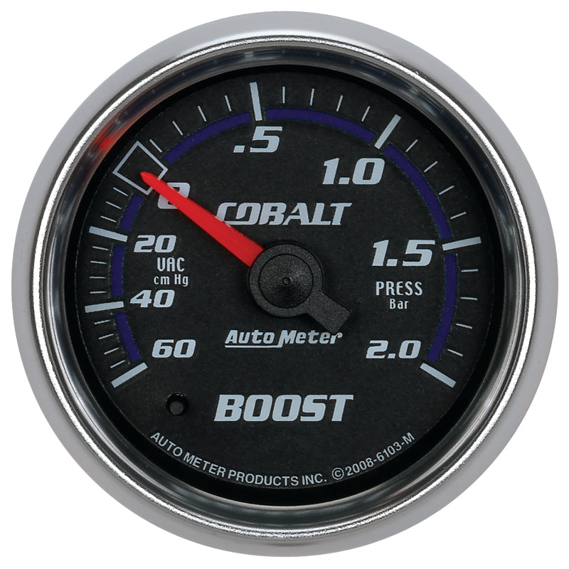 Autometer Cobalt 52mm 2 BAR Mechanical Boost Gauge Gauges AutoMeter