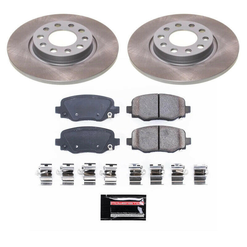 Power Stop 14-22 Jeep Cherokee Rear Semi-Coated Rotor Kit Brake Kits - Performance Blank PowerStop
