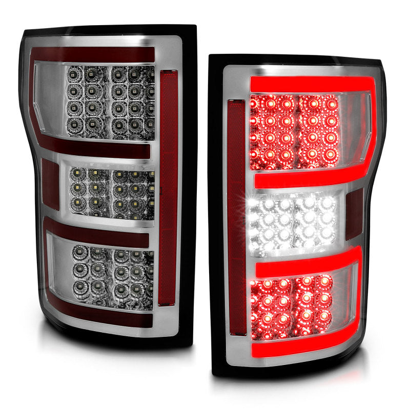 ANZO 18-19 Ford F-150 LED Taillights Chrome Tail Lights ANZO