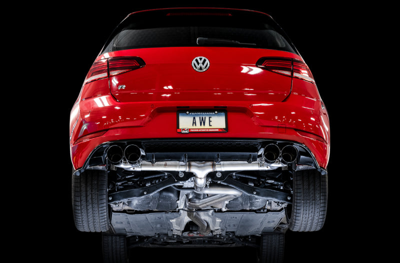 AWE Tuning 15-17 Volkswagen Golf R MK7 Track Edition Exhaust - Diamond Black Tips (102mm) Catback AWE Tuning