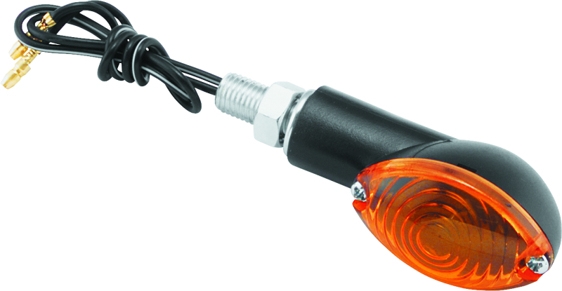 BikeMaster Ministalk Marker Light Oval - Black/Amber Sidemarkers & Indicators BikeMaster