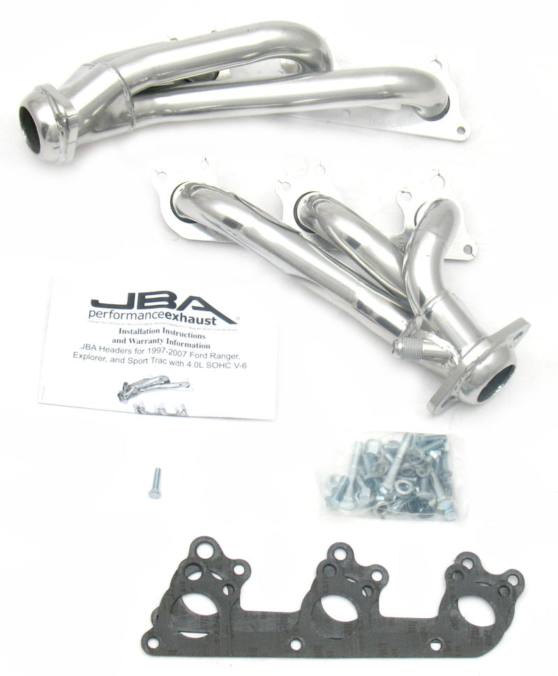 JBA 97-11 Ford Ranger 4.0L OHC w/Driver Side EGR 1-1/2in Primary Silver Ctd Cat4Ward Header Headers & Manifolds JBA