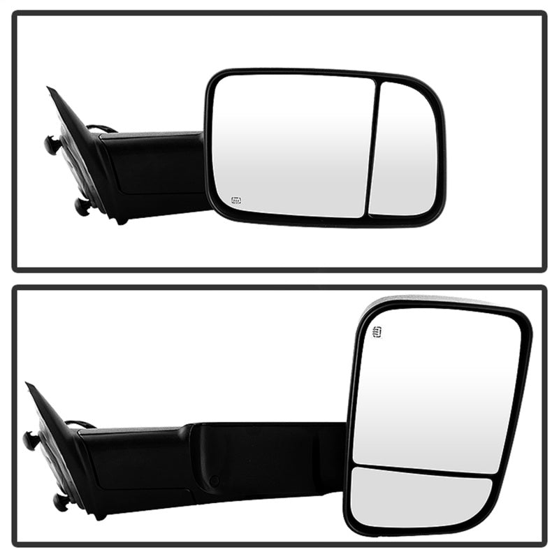 xTune Dodge Ram 1500 09-12 Power Heated Adjust Mirror Black Housing Right MIR-DRAM09S-PWH-R Side Mirrors SPYDER