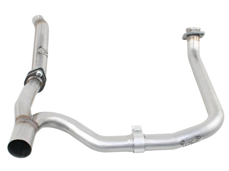 aFe Twisted Steel Delete Down-Pipe and Y-Pipe 2 to 2-1/2in Alum Steel Exhaust 12-16 Jeep Wrangler Downpipes aFe