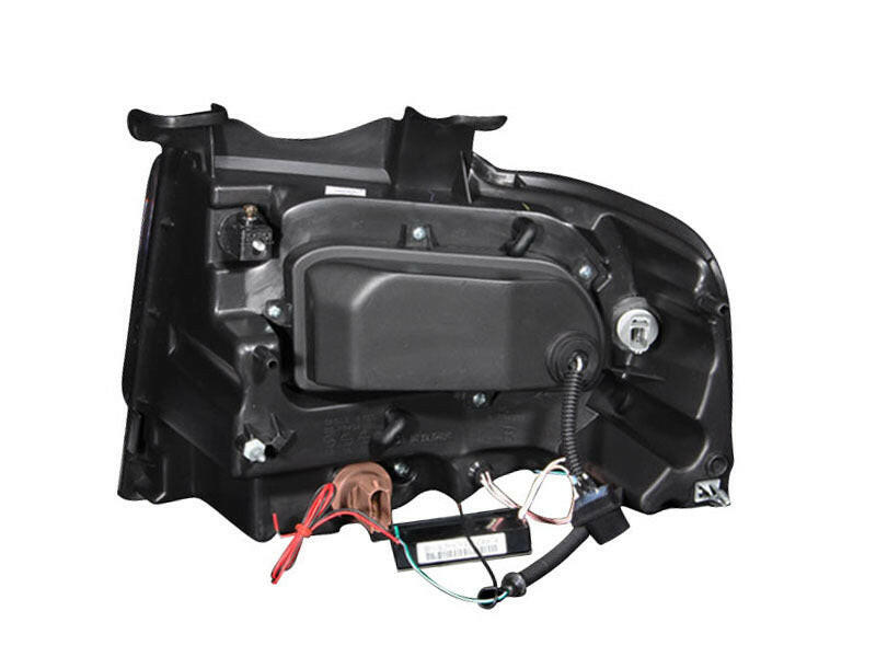 ANZO 2007-2014 Ford Expedition Projector Headlights w/ Halo Black Headlights ANZO