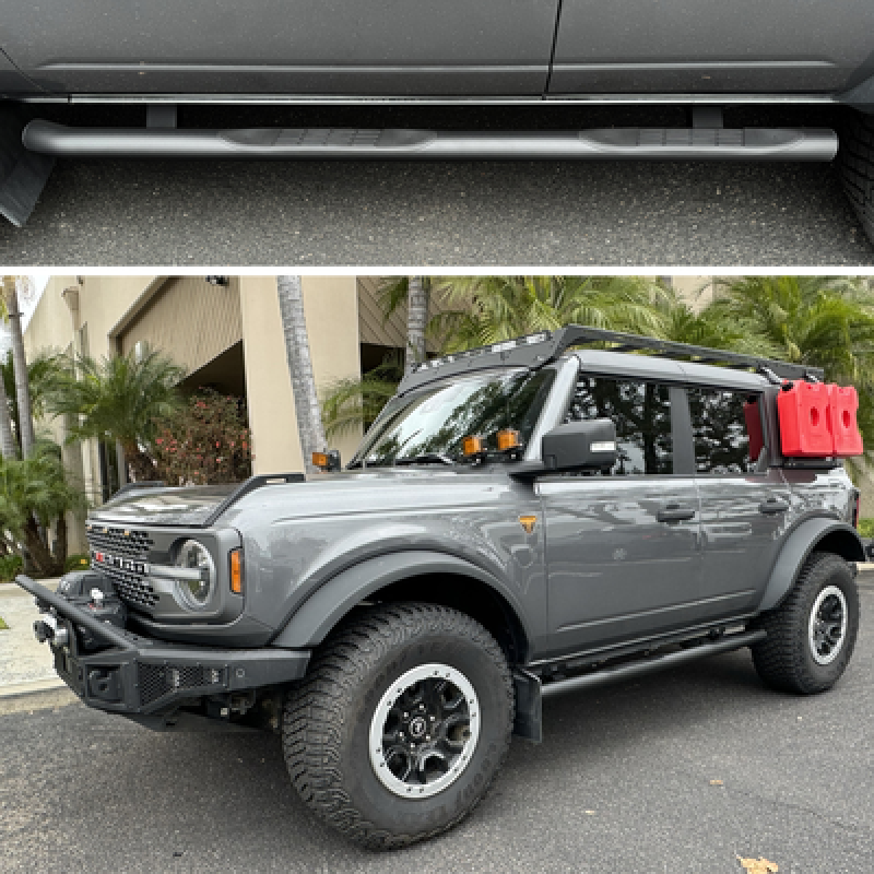 Go Rhino 21-26 Ford Bronco (4dr) 4000 Series Side Steps - Cab Length - Tex. Blk Side Steps Go Rhino
