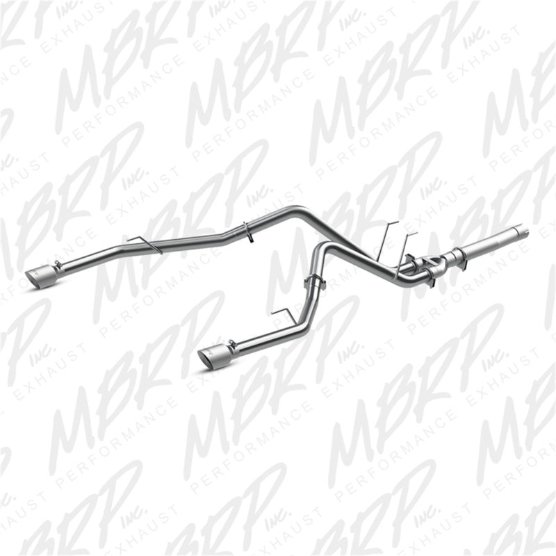 MBRP 2014 Dodge Ram 1500 3.0L EcoDiesel 2.5in Filter Back Exhaust Dual Split Rear Exit Alum DPF Back MBRP