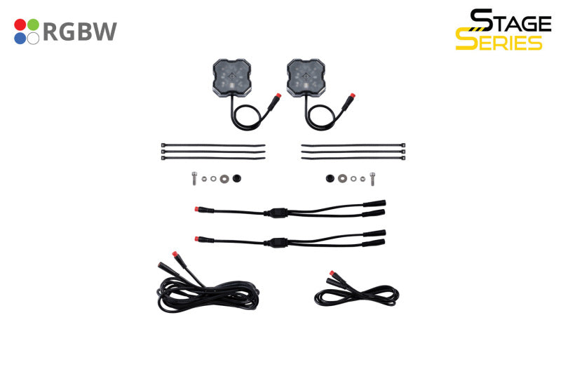 Diode Dynamics Stage Series RGBW LED Rock Light (Add-on 2-pack) Light Accessories and Wiring Diode Dynamics