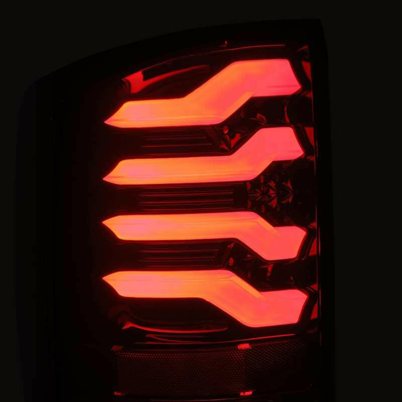 AlphaRex 14-18 Chevrolet Silverado 1500 PRO-Series LED Tail Lights Jet Black Tail Lights AlphaRex