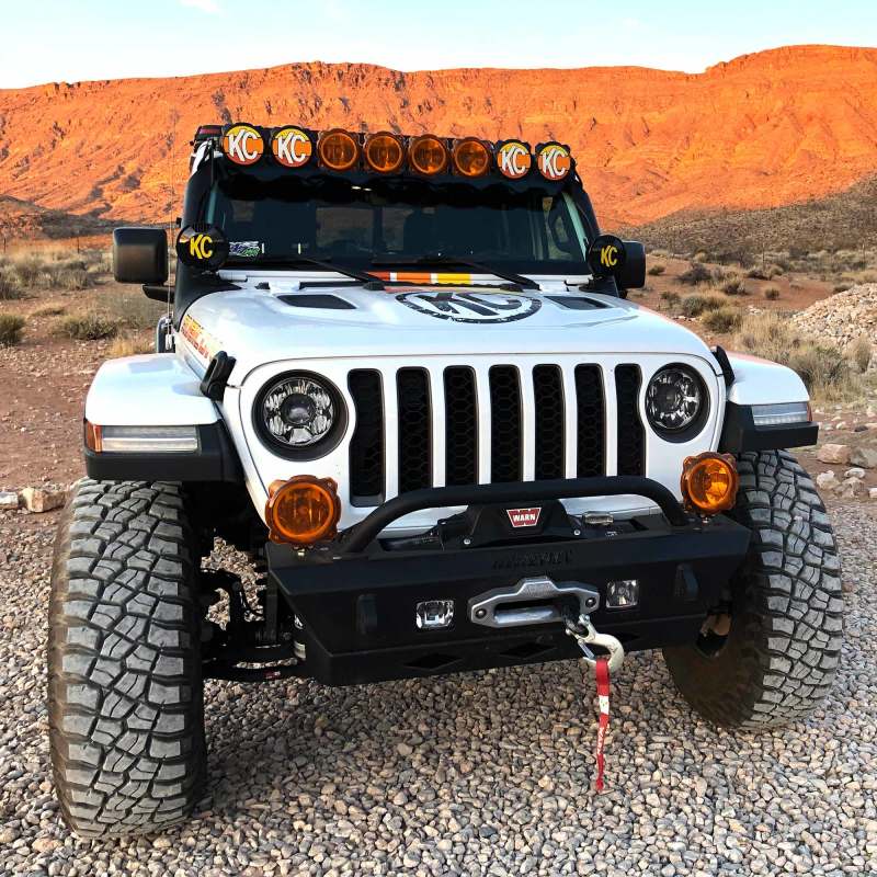 KC HiLiTES 6in. Light Shield / Hard Cover for SlimLite LED - Black Light Covers and Guards KC HiLiTES