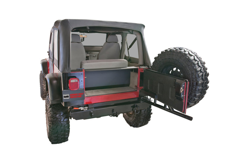 Tuffy Yj Tailgate Security Enclosure- 01Blk 8795 Yj Wg Cargo Boxes & Bags Tuffy Products