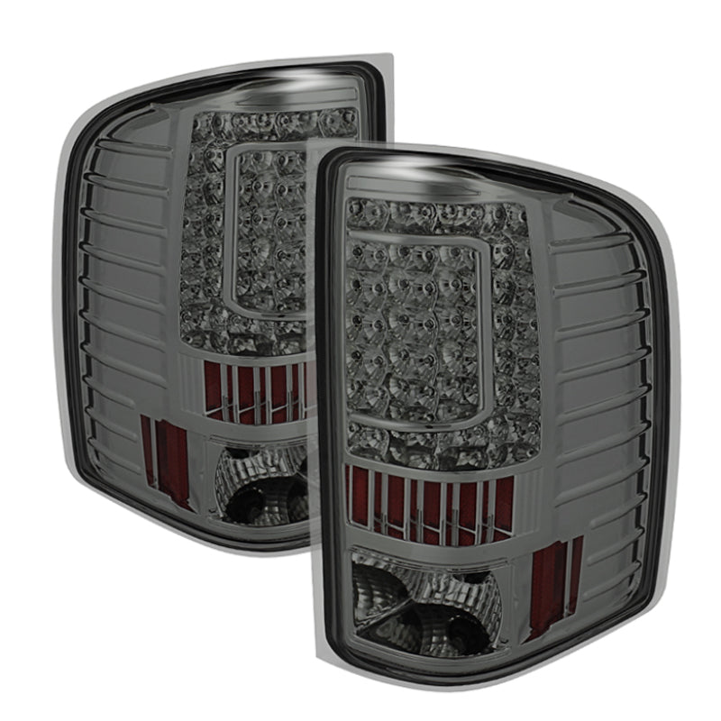 xTune Chevy Silverado 07-13 LED Tail Lights Smoke ALT-ON-CS07-LED-SM Tail Lights SPYDER