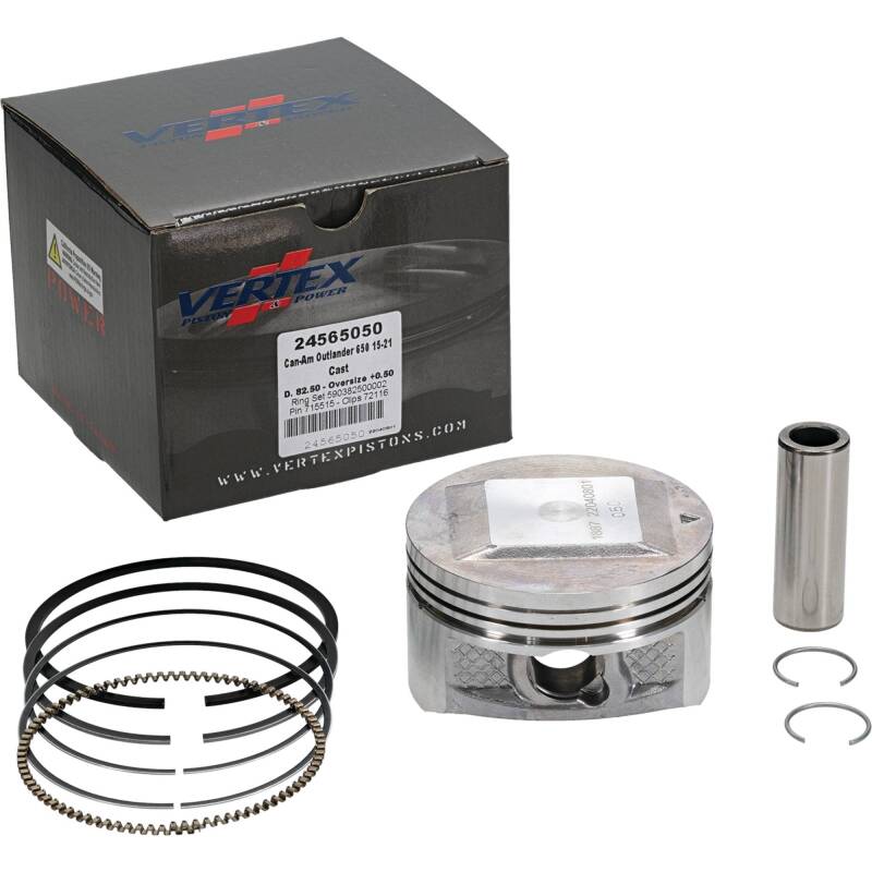 Vertex Piston 04-05 Can-Am Outlander 330 2x4 330cc +0.50mm Oversized Cast Replica Piston Kit Piston Sets - Powersports Vertex Pistons
