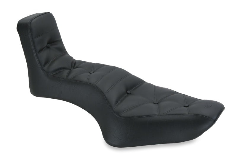 Mustang 04-21 Harley Sportster Throwback 1PC Seat - Black One-Piece Motorcycle Seats Mustang Motorcycle