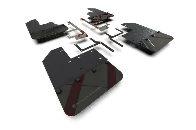 Rally Armor 19-25 Jeep JT Gladiator (Mojave/Rubicon) Black Mud Flap w/Army Green Logo Mud Flaps Rally Armor