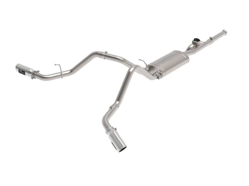 aFe Gemini XV Cat-Back Exhaust System GM Trucks 09-18 V6-4.3/V8-4.8/5.3L- Cut-Out Polished Catback aFe
