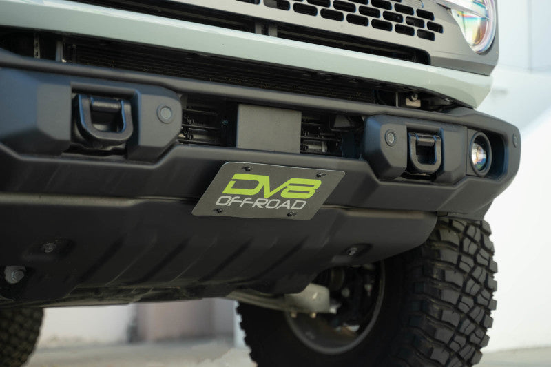 DV8 Offroad 2021 Ford Bronco Capable Bumper Slanted Front License Plate Mount Uncategorized DV8 Offroad