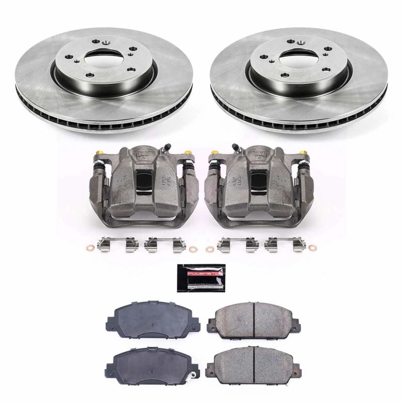 Power Stop 13-18 Honda Accord Front Autospecialty Brake Kit w/Calipers Brake Kits - OE PowerStop
