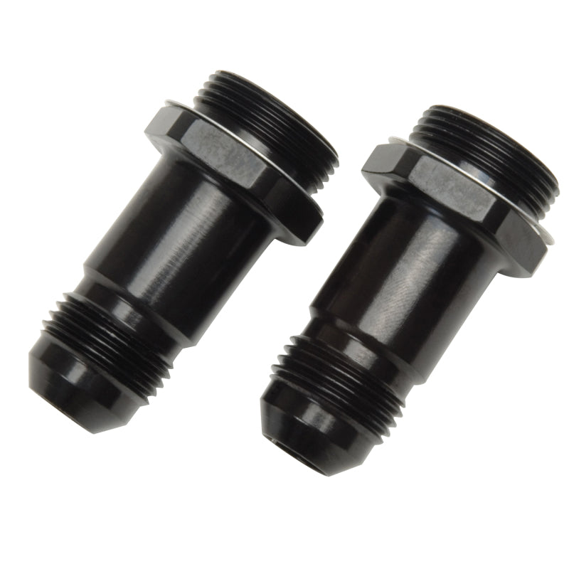 Russell Performance -8 AN Carb Adapter Fittings (2 pcs.) (Black) Fittings Russell