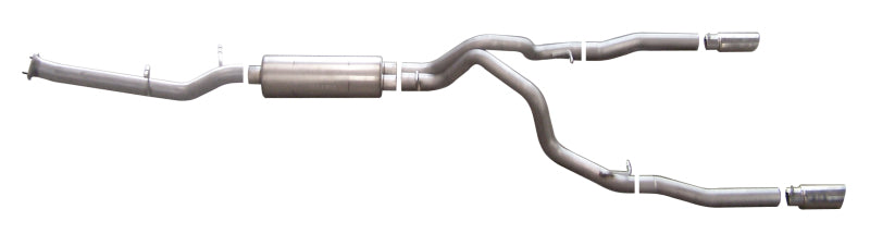 Gibson 07-10 Chevrolet Silverado 2500 HD LT 6.0L 2.25in Cat-Back Dual Split Exhaust - Stainless Catback Gibson